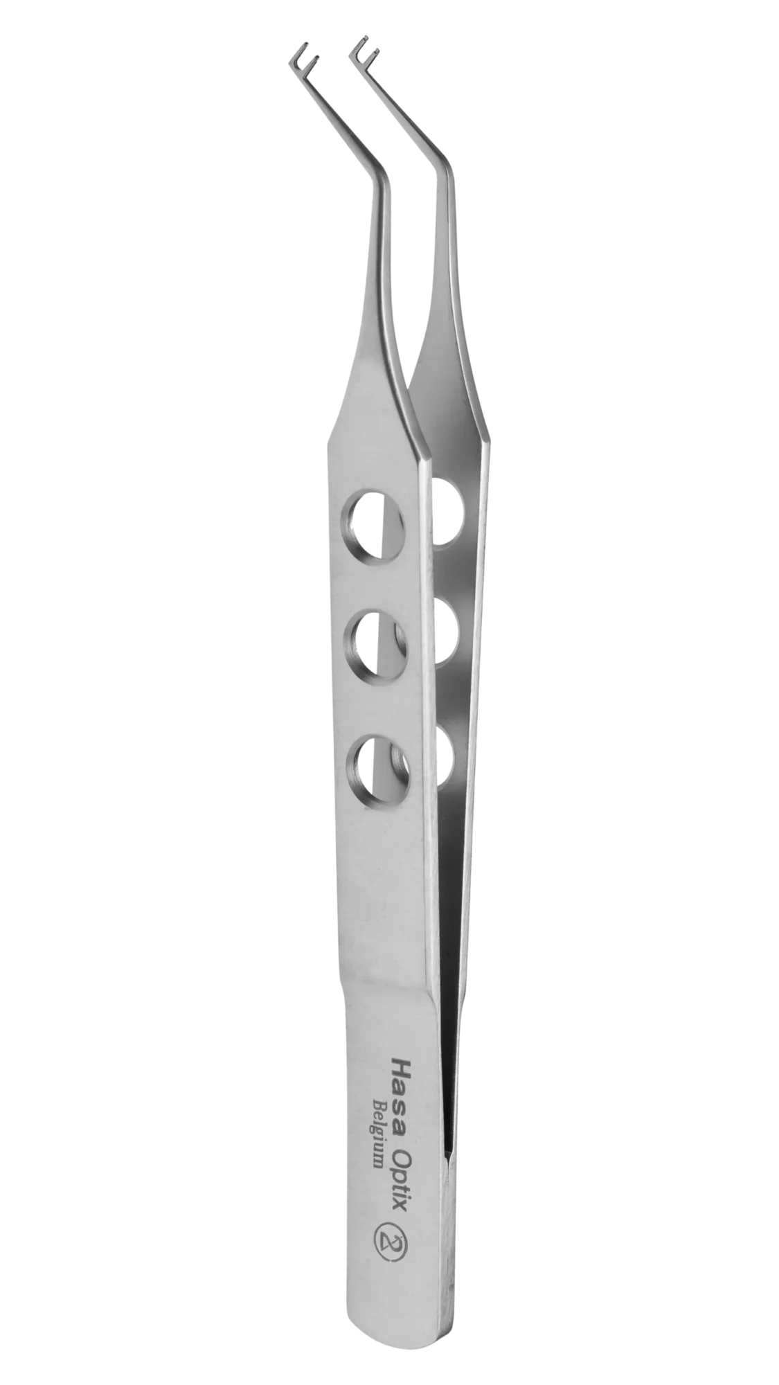 Hofmann-Polack Corneal Suturing Forceps, 45°ang straight w/o pl., Flat, 115mm