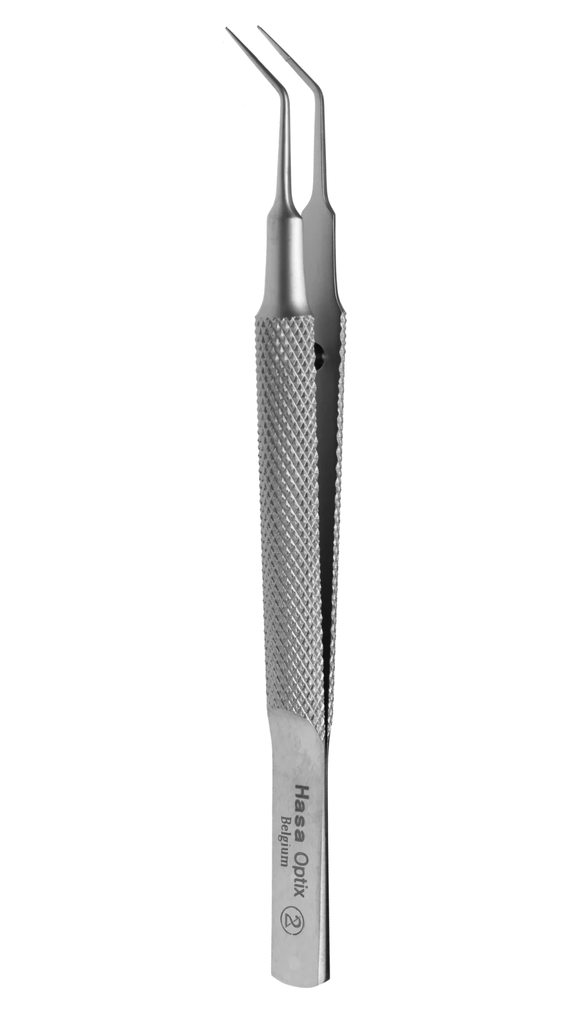 Notched Forceps, 45°ang straight w/ tying pl., Round, 108mm