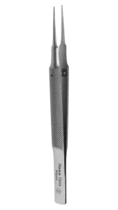 Toothed Forceps Straight W Tying Pl Round Knurled