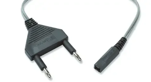 REUSABLE 12' (3.6m) SILICONE BIPOLAR CORD W/FIXED 38mm PINS & EUROPEAN BLADED CONNECTOR