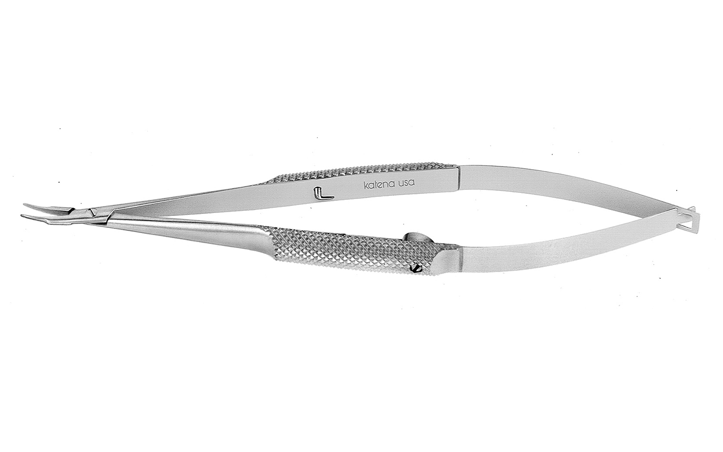 BARRAQUER NEEDLE HOLDER CURVED WITH LOCK