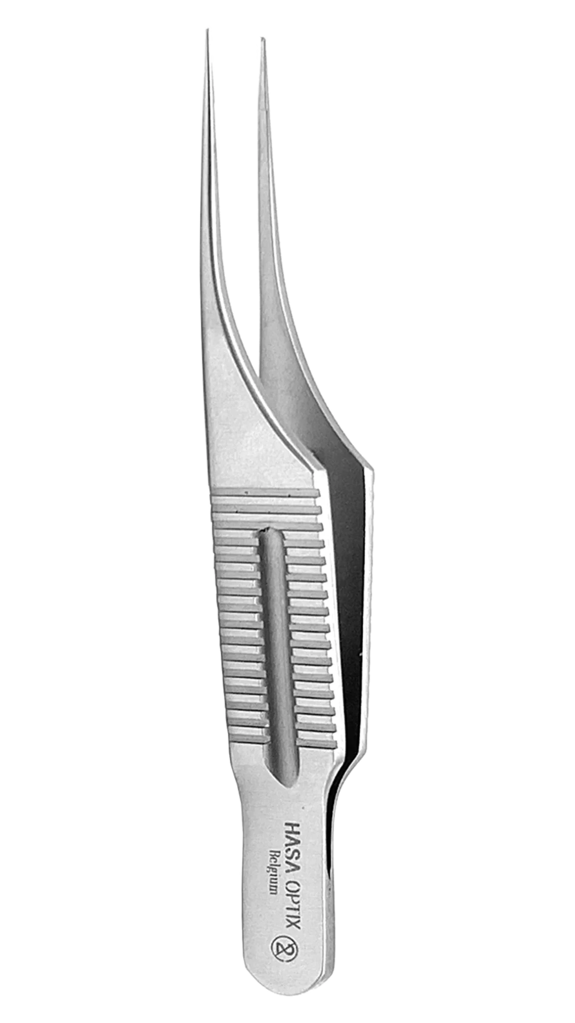 Corneal Forceps, Straight Oblique Teeth 0.12mm, Dipped Serr.