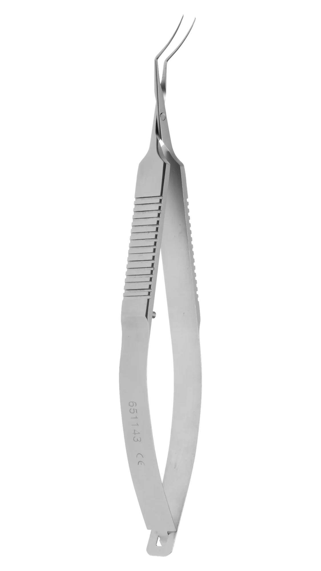 Capsulorhexis Forceps, Curved thin, Cross action ripped, 120mm