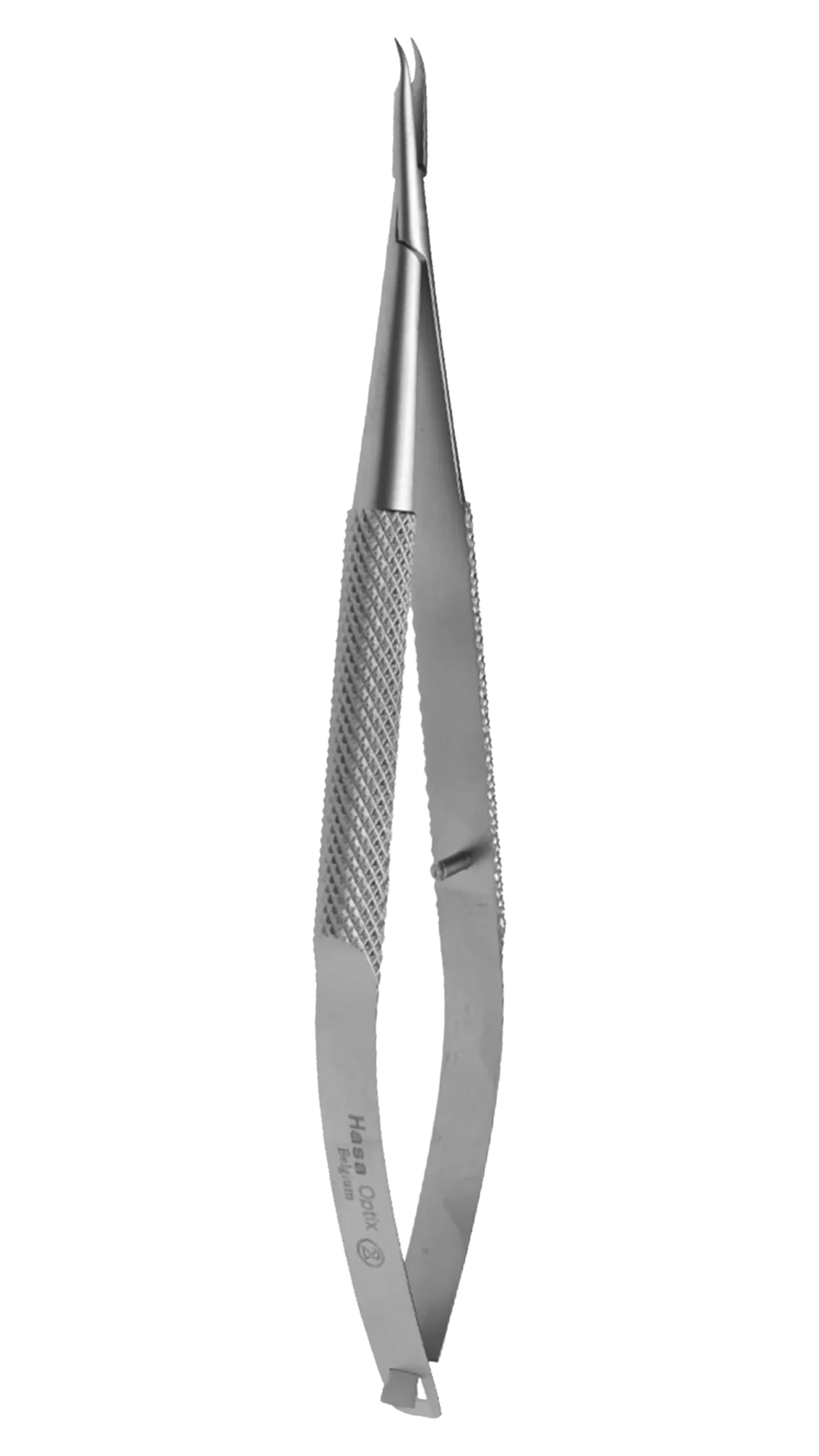 Needle Holder, 9mm curved jaws, Round knurled w/lock, 115mm
