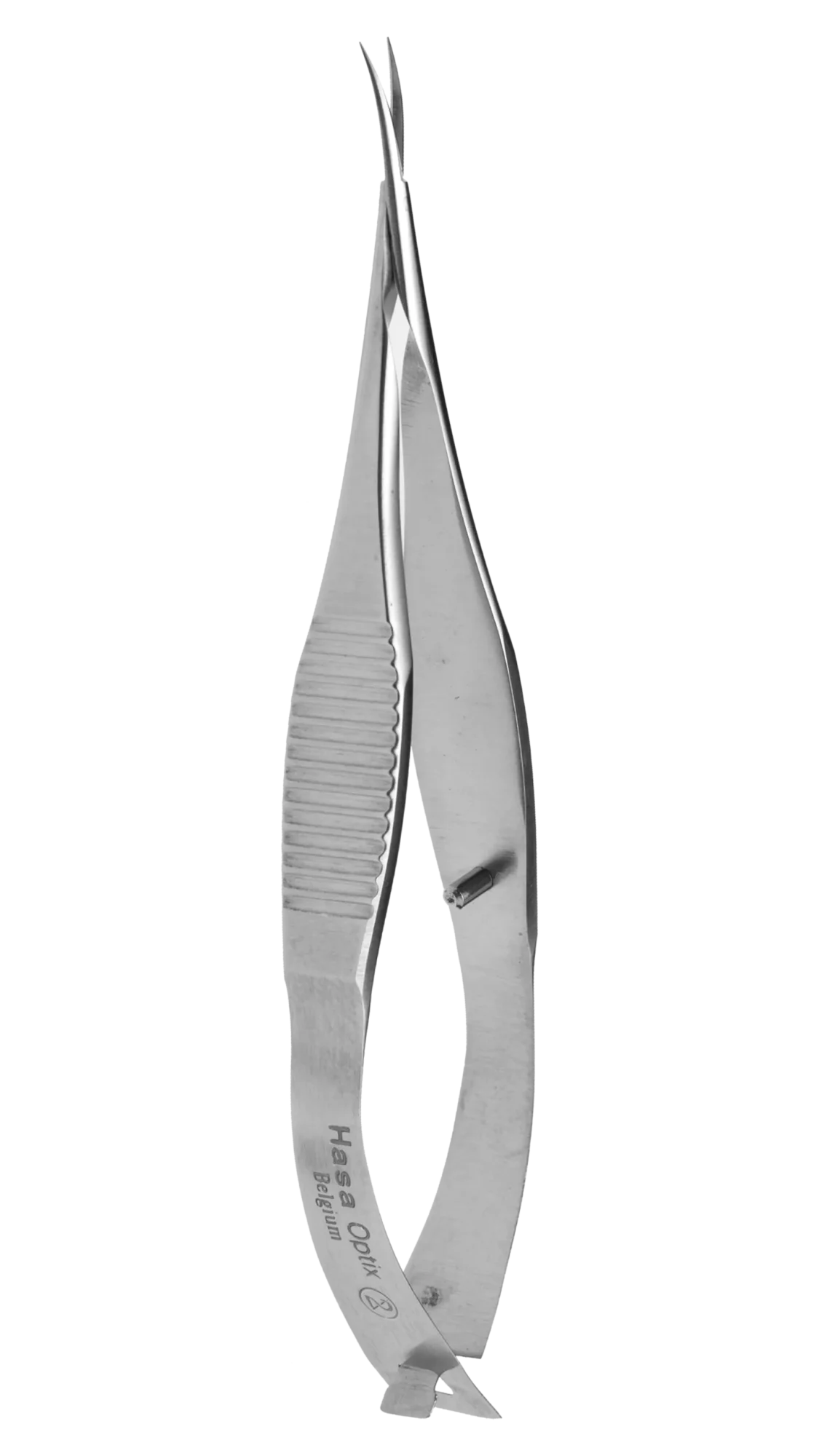 Vannas Scissors, Curved, sharp pointed tips,tip-pivot 9.5mm, 82mm