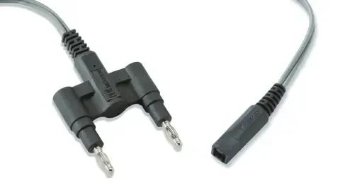 REUSABLE 12' (3.6m) SILICONE BP CORD, W/FLEX MOLDED PLUG & EUROPEAN BLADED CONNECTOR