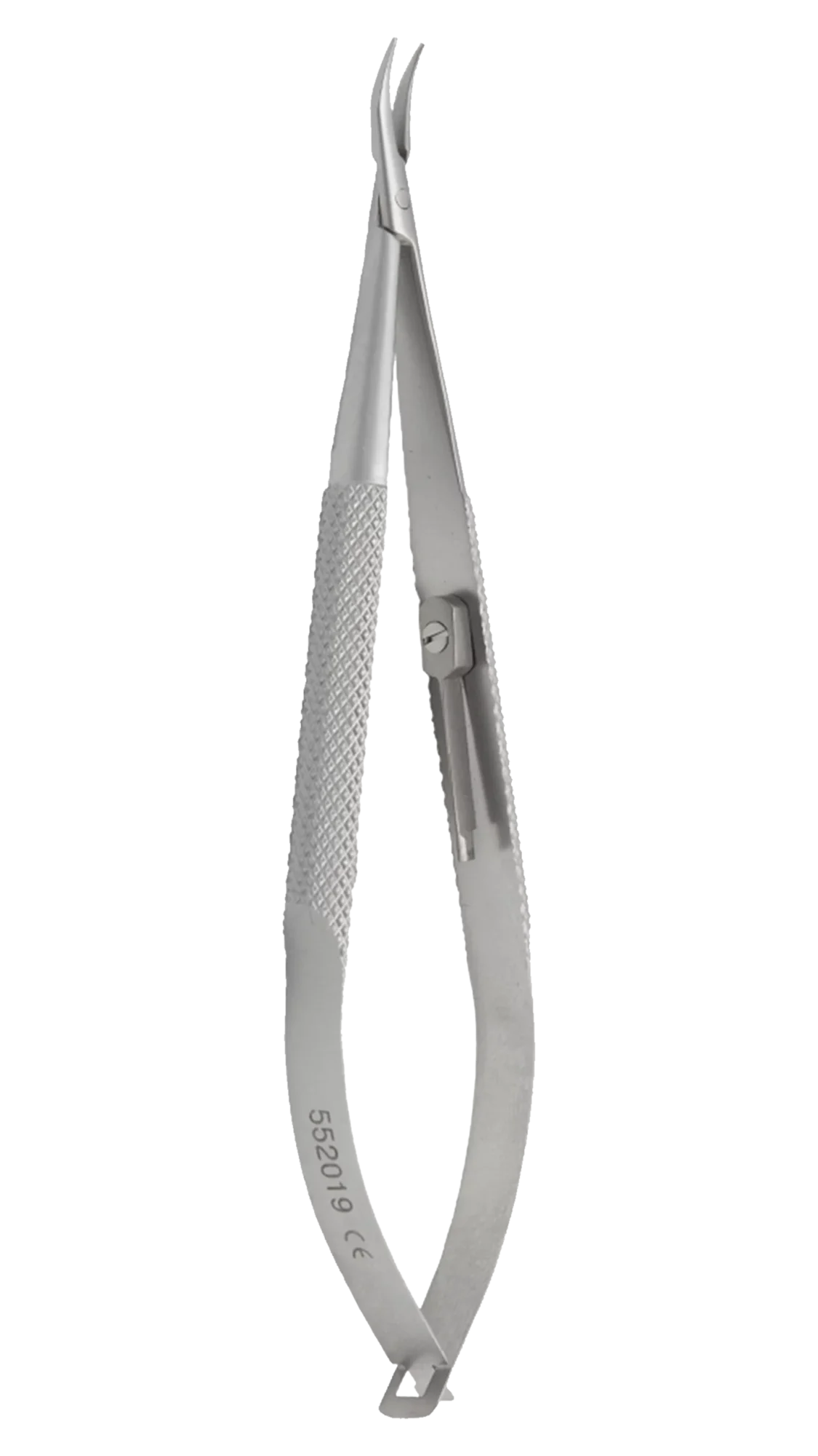 Needle Holder, 9mm curved jaws, Round knurled w/o lock, 115mm
