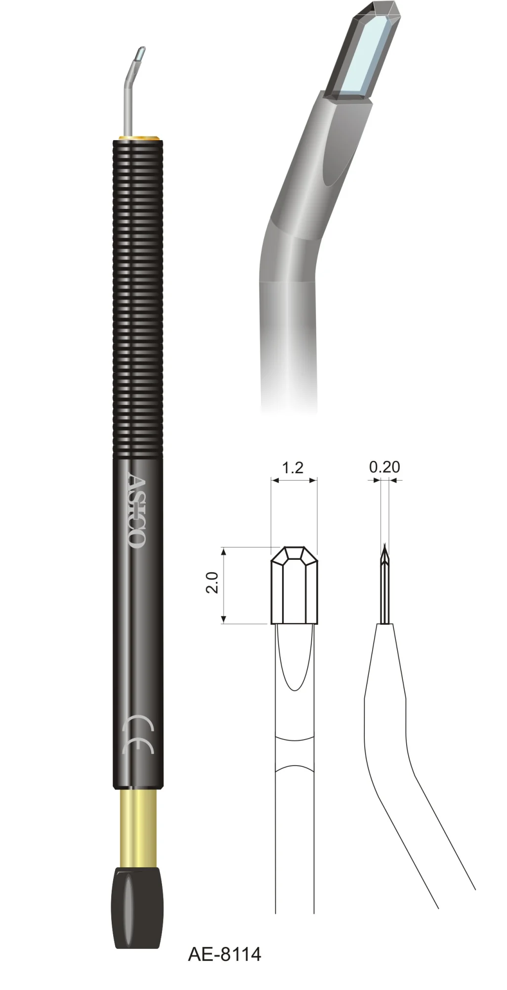 MICRO CRESCENT DIAMOND KNIFE 1.2MM