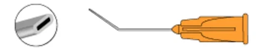 Hydrodissector - Flattened, Angled 8mm 25G (.50mm)