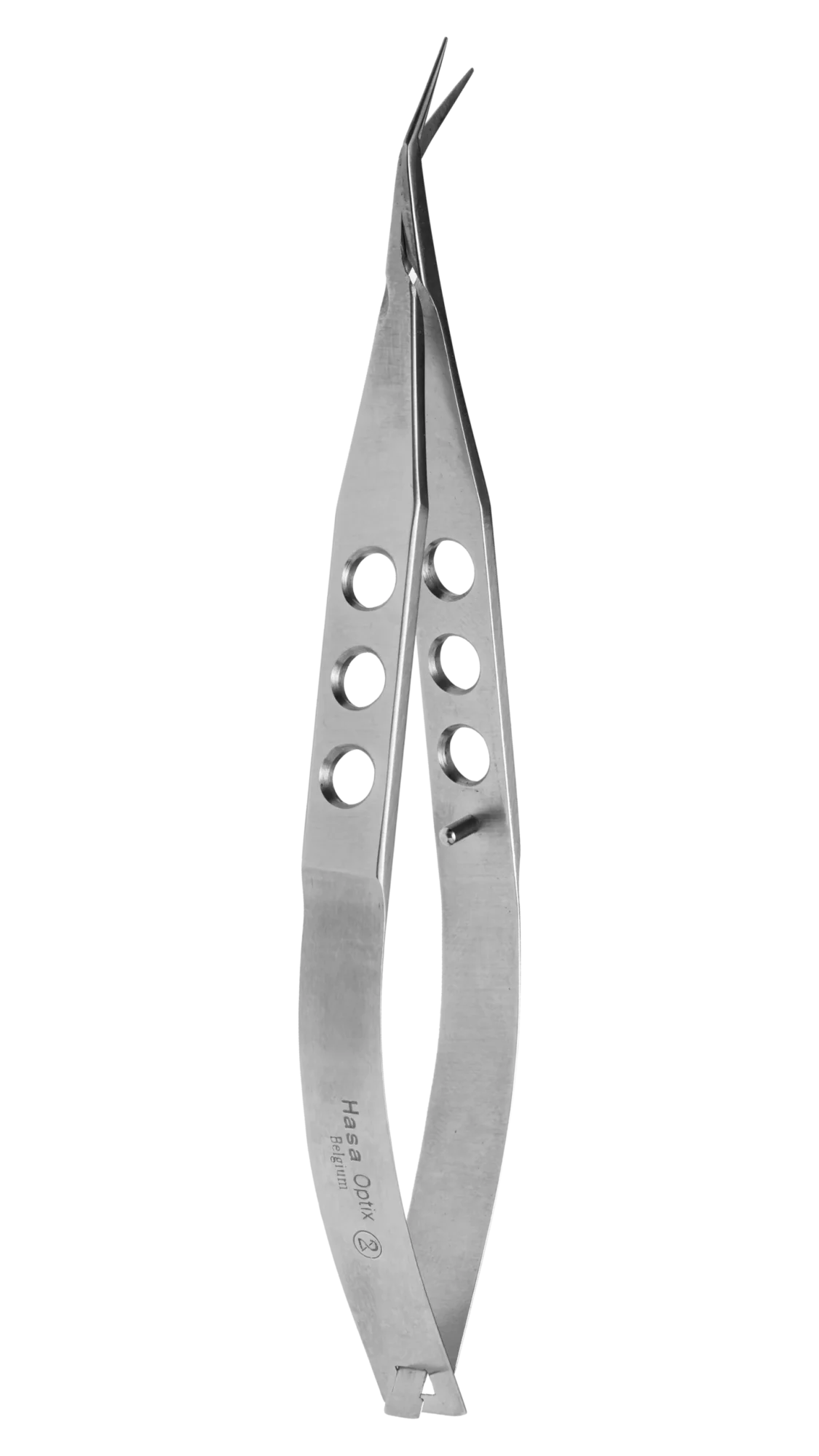 Castroviejo corneal Scissors, Ang, blunt tips and lower blade,tip-pivot 16mm, 105mm