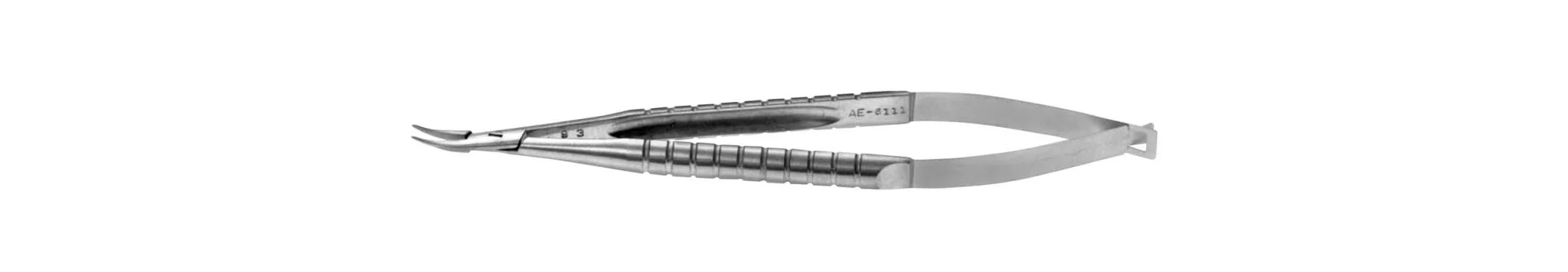 BARRAQUER NEEDLE HOLDER SHORT CURVED W/L
