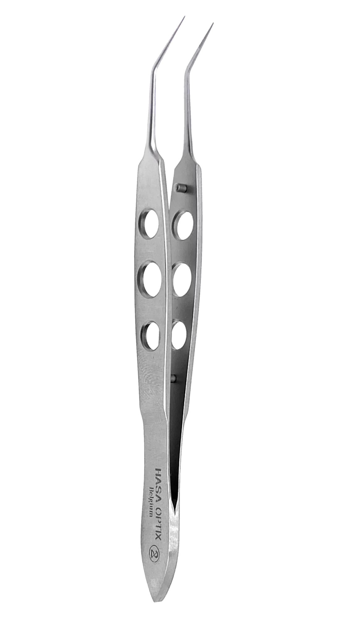 Lenticule Removal Forceps, serr. jaws,ang, Castroviejo