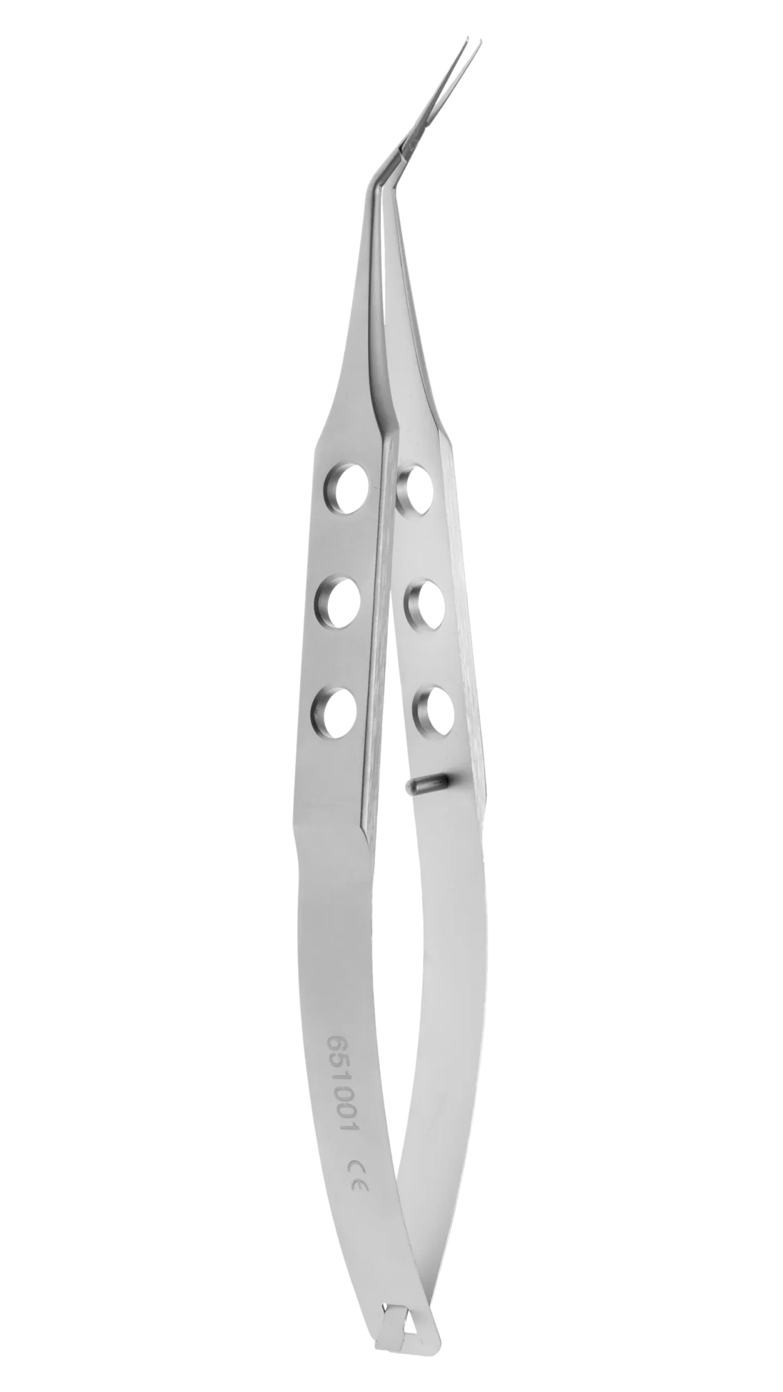 Capsulorhexis Forceps, 45° ang thin, Flat Cross action, 120mm