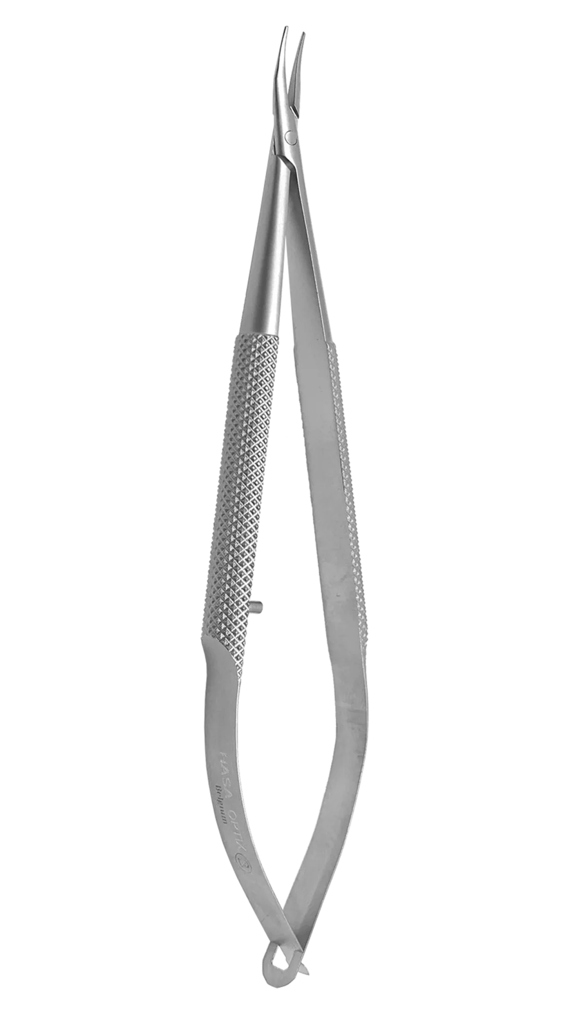 Needle Holder, 9mm curved jaws, Round knurled w/o lock, 110mm
