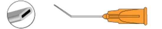 Hydrodissector - Flattened, Angled 7mm 25G (.50mm)