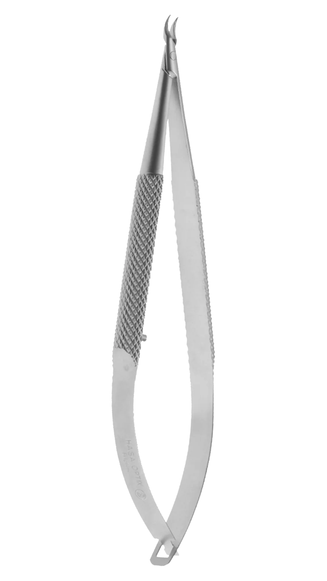 Needle Holder, 6mm curved jaws, Round knurled w/o lock, 110mm