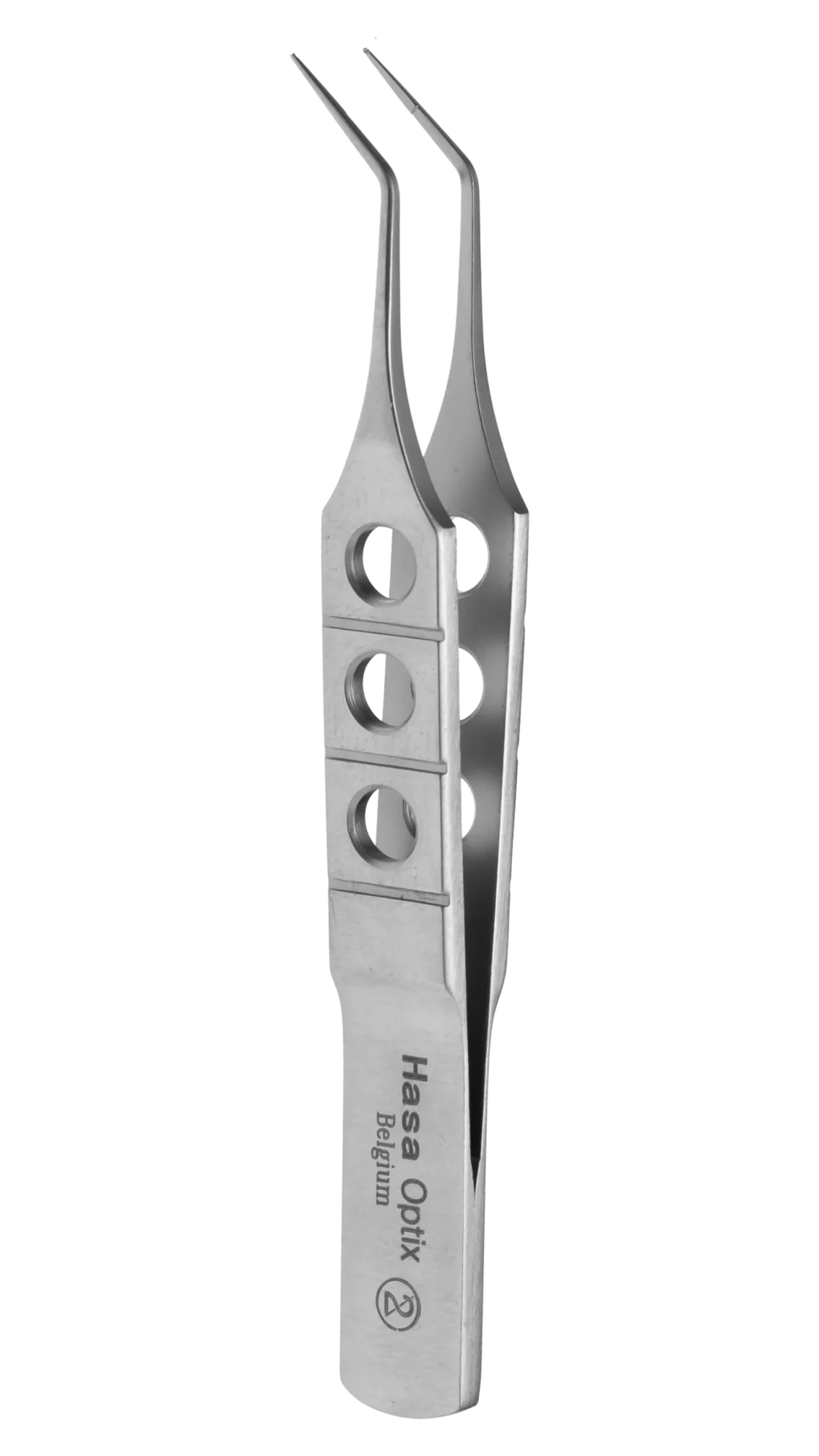 Notched Forceps, 45°ang straight w/ tying pl., Cross action, 118mm