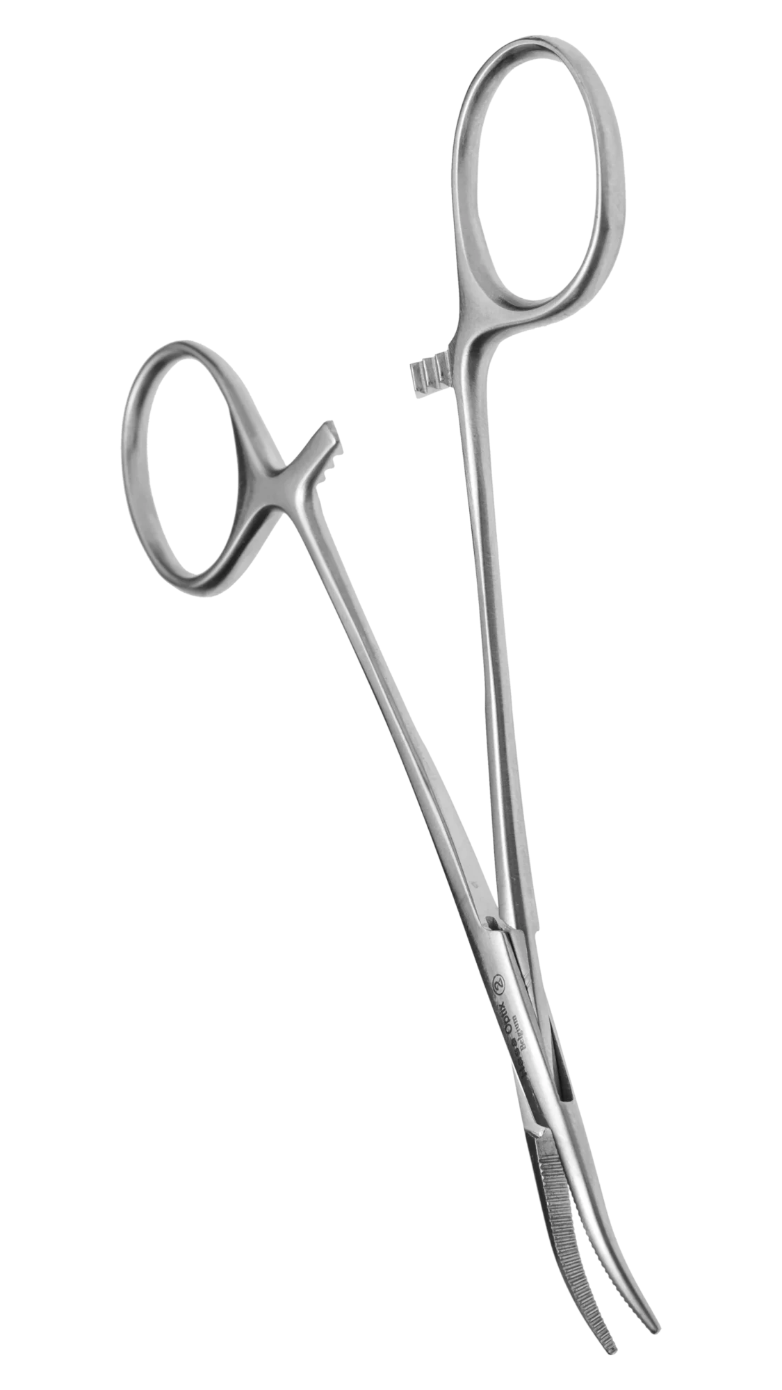 Mosquito Forceps, Curved 20mm serr. jaws, 125mm