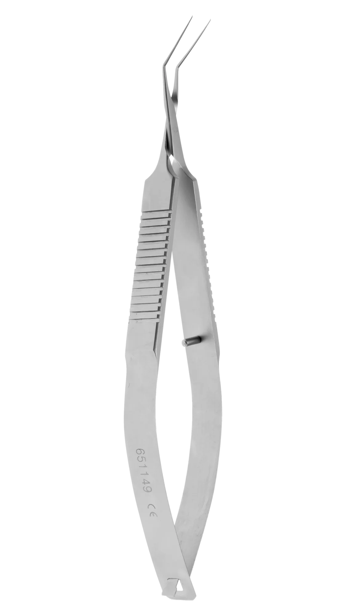 Capsulorhexis Forceps, 45° ang thin, Cross action serr., 120mm