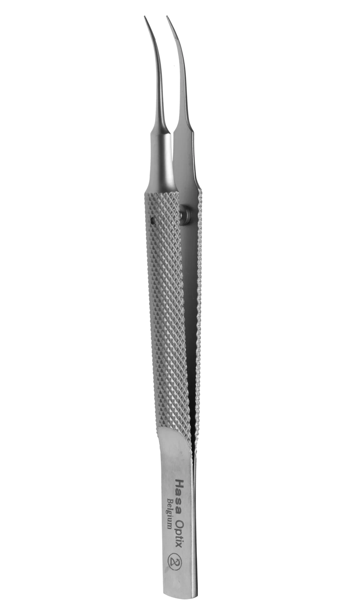 Notched Forceps, Curved w/ tying pl., Round, 108mm