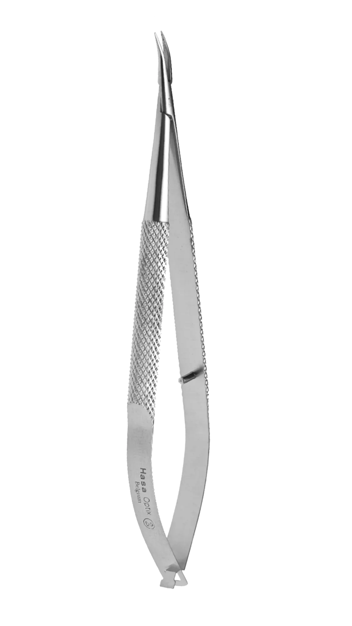 Needle Holder, 9mm curved jaws, Round knurled w/o lock, 115mm