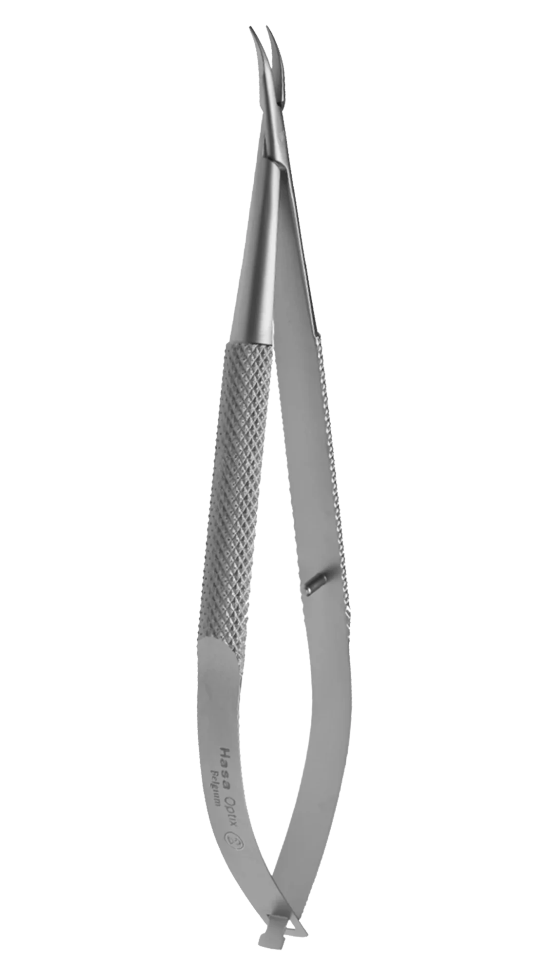 Needle Holder, 9mm curved jaws, Round knurled w/o lock, 115mm