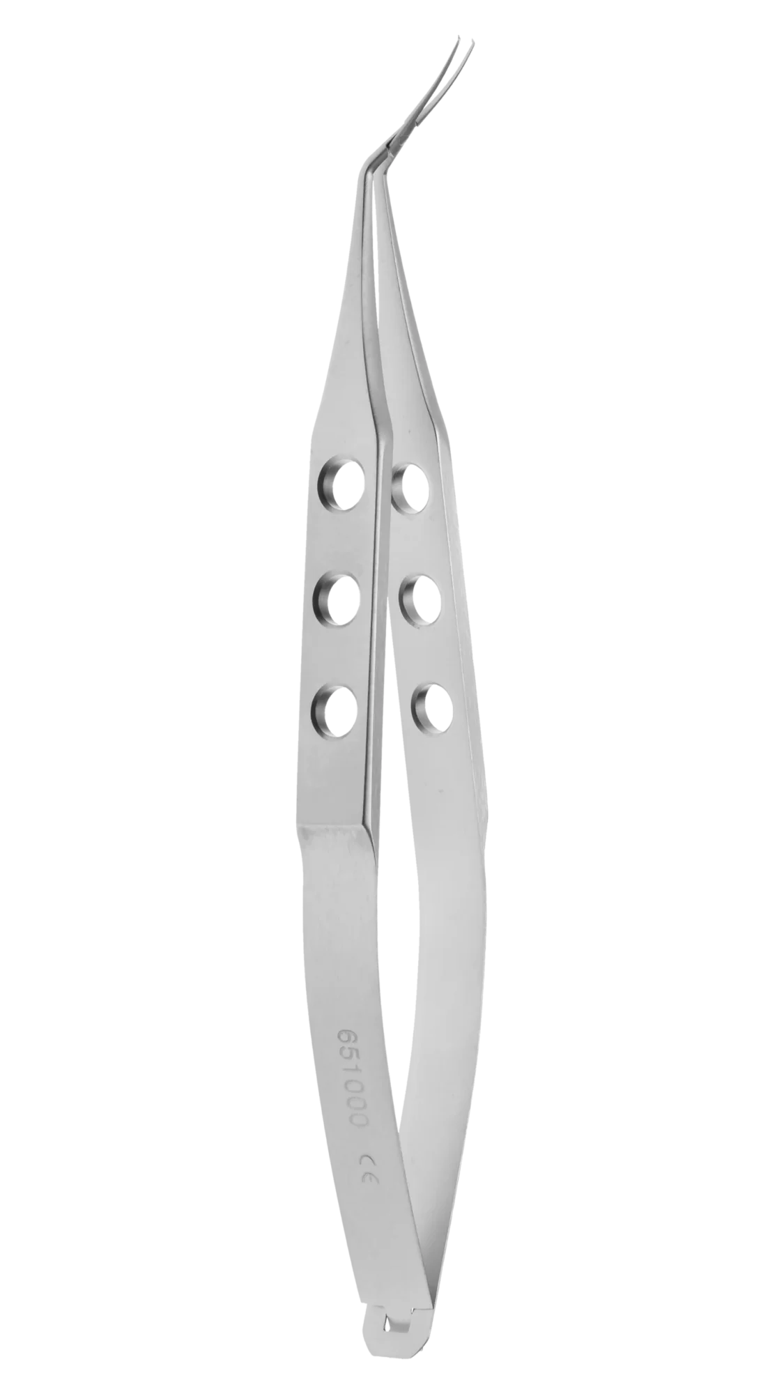 Capsulorhexis Forceps, Curved thin, Flat Cross action, 120mm