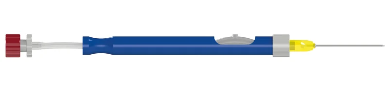 Active/Passive Backflush Handle with 20g Soft Tip Cannula